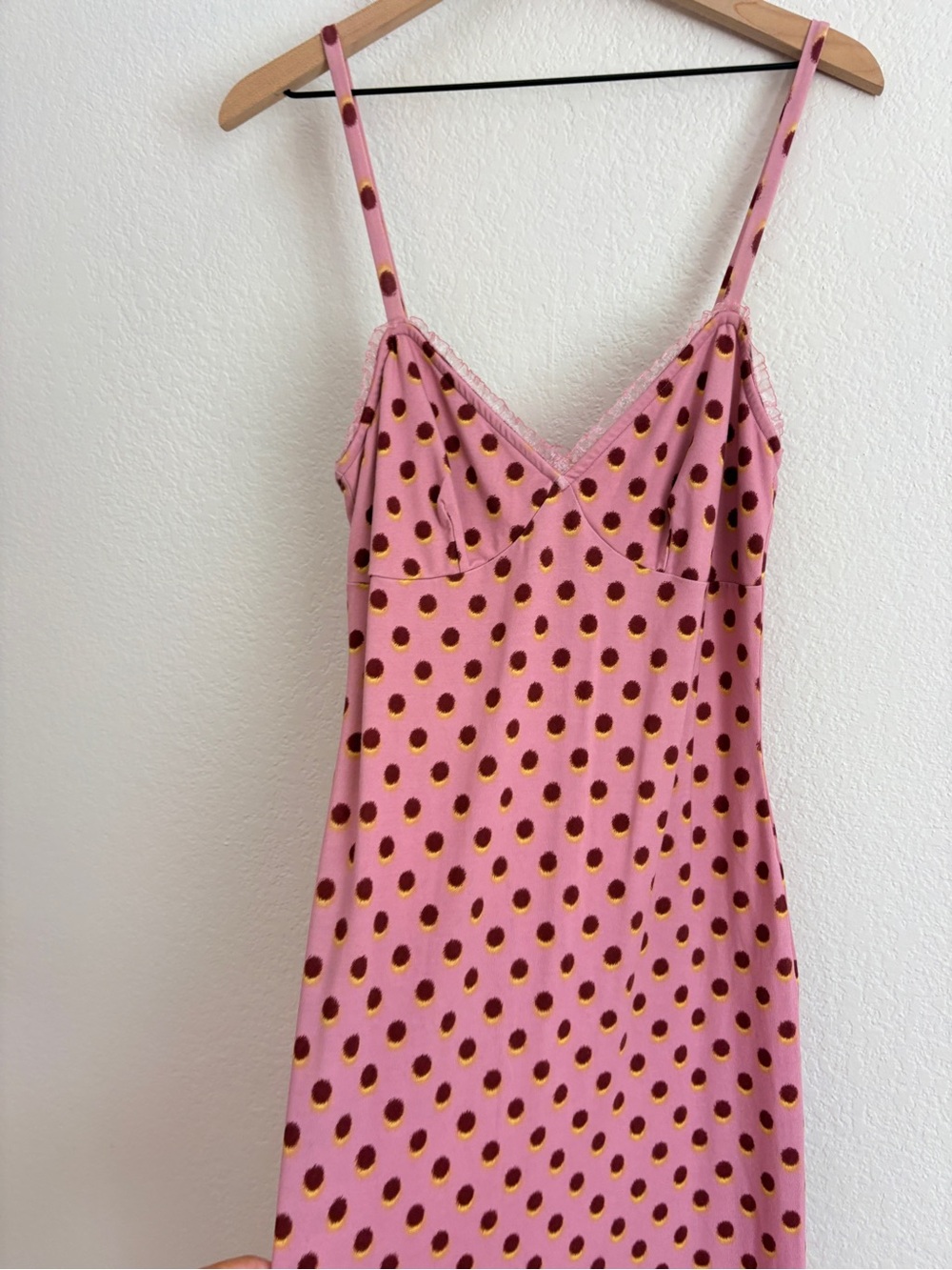 Reformation Cesca Pink Polka Dot Dress - Picture 8 of 8